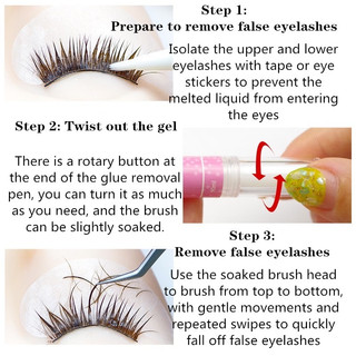 Eyelash extensions glue remover pen- 10ml eyelash extensions remover tool with brush