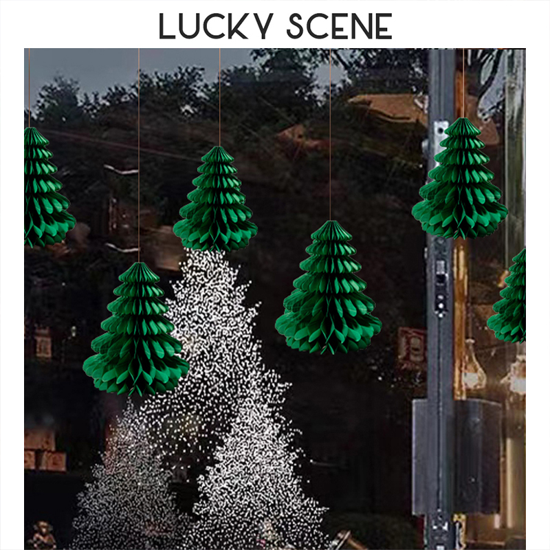 Phụ Kiện Trang Trí Giáng Sinh Hình Tổ Ong / Cây Thông / Người Tuyết / Mũ s01508