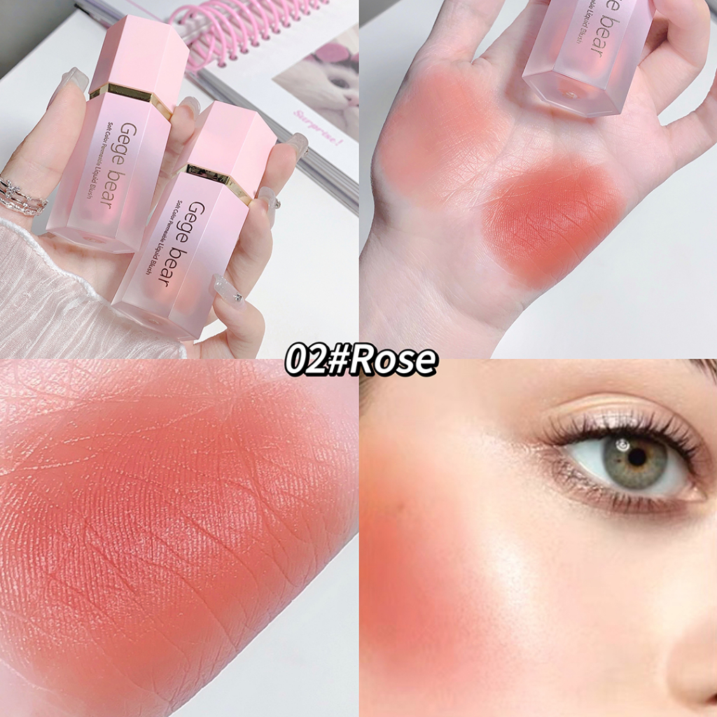 Minijumie® Phấn má hồng dạng lỏng trang điểm long-lasting matte make up natural cheek liquid blush cream