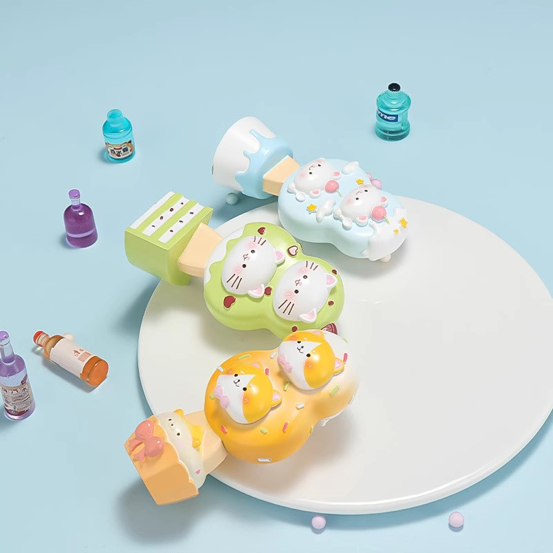 Dopamine sweet ice cream series hộp mù hộp bí ẩn bất ngờ đồ chơi hình hành động dễ thương trang trí quà tặng sinh nhật