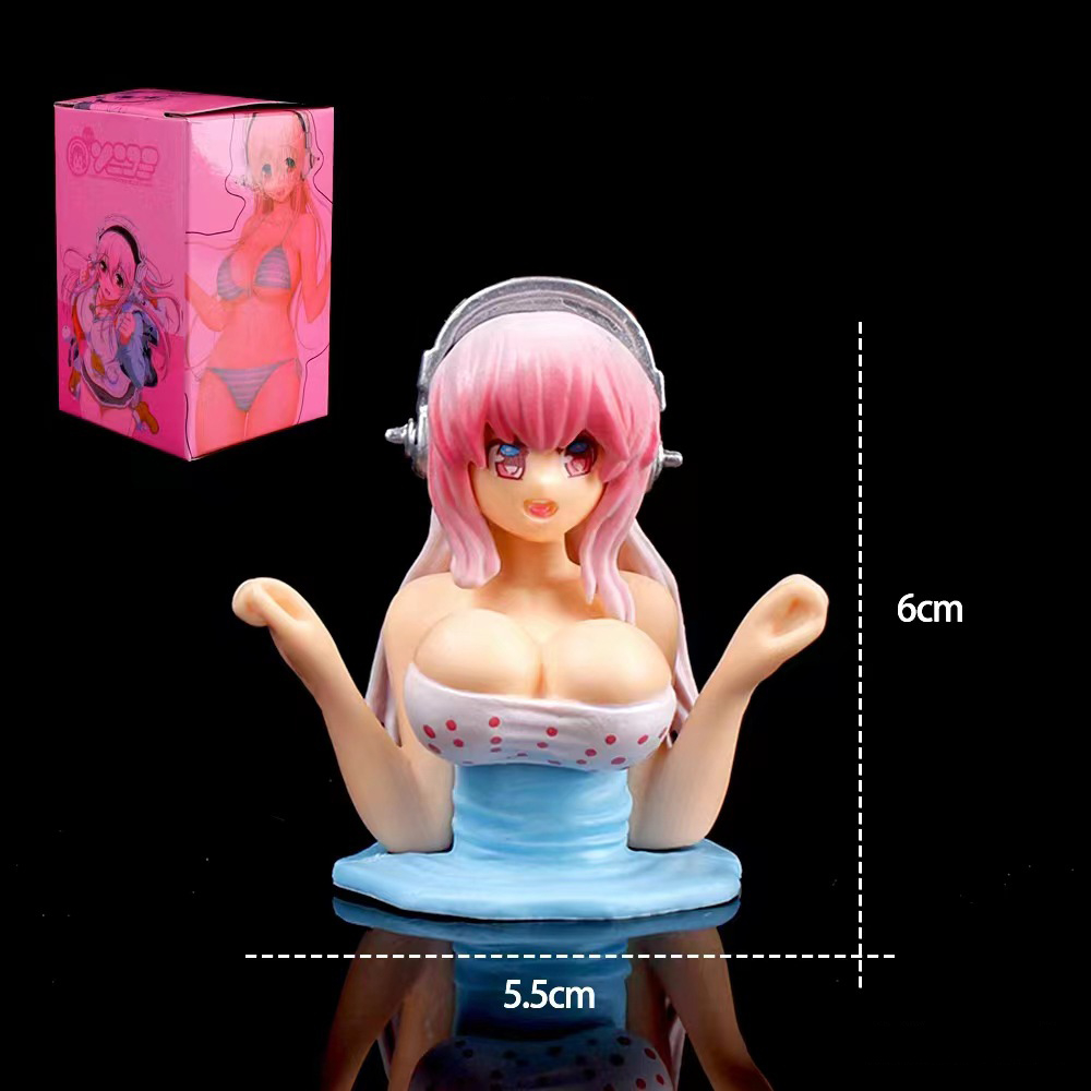 6 cm supersonico sexy girl anime hình rem ngực lắc hành động hình kanako ohno tượng nhỏ hình nhật bản sưu tầm mô hình đồ chơi búp bê quà tặng