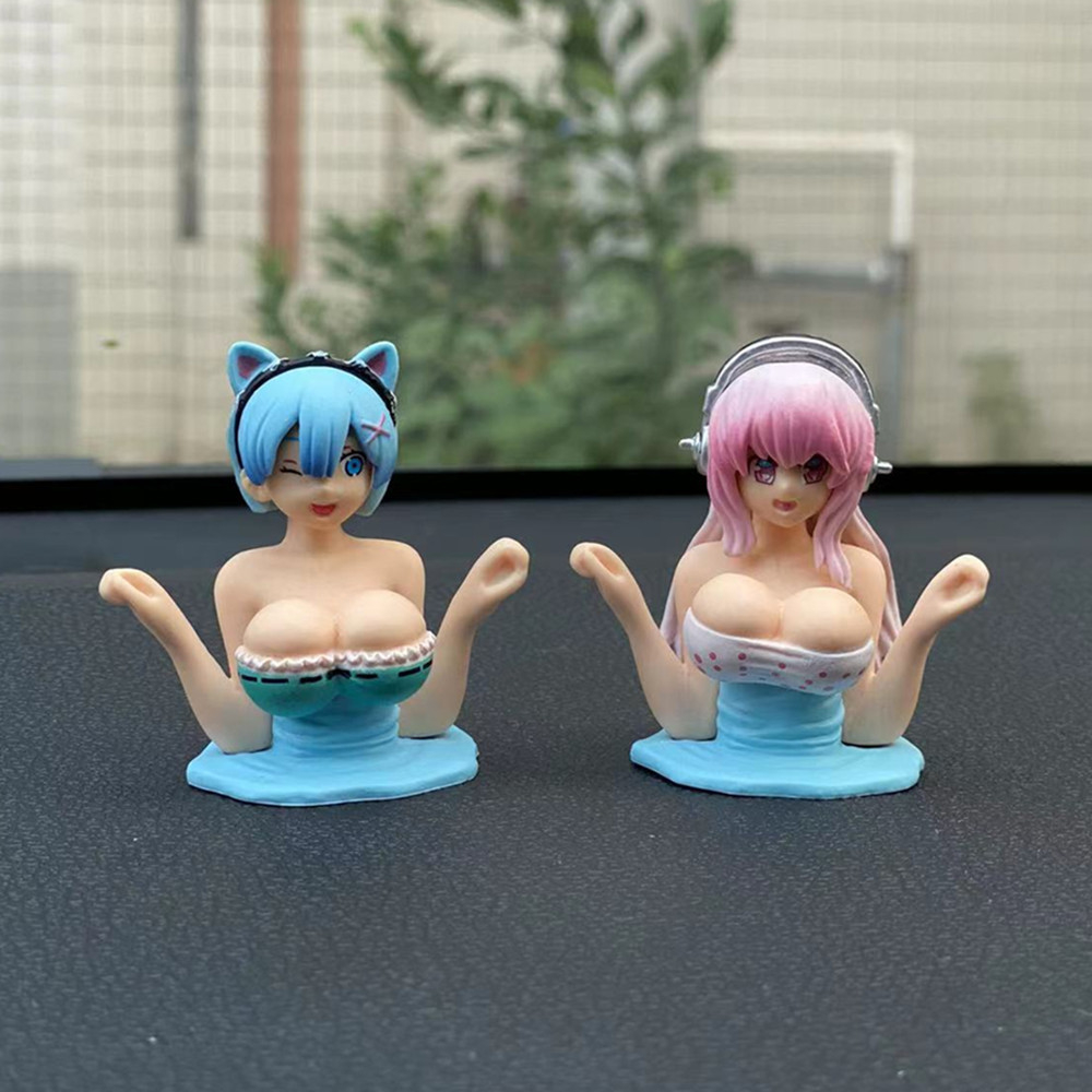 6 cm supersonico sexy girl anime hình rem ngực lắc hành động hình kanako ohno tượng nhỏ hình nhật bản sưu tầm mô hình đồ chơi búp bê quà tặng