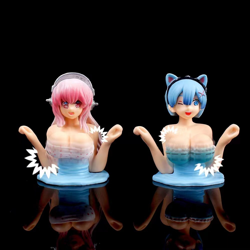 6 cm supersonico sexy girl anime hình rem ngực lắc hành động hình kanako ohno tượng nhỏ hình nhật bản sưu tầm mô hình đồ chơi búp bê quà tặng