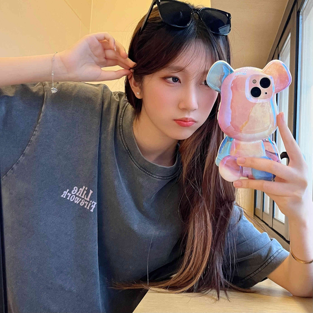 3d hình gấu dễ thương iphone14pro max marbling phone case iphone 11 12 13pro max case imd case