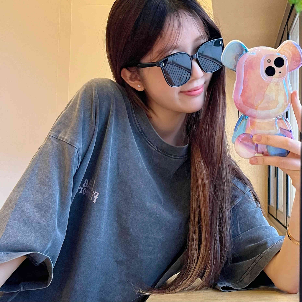 3d hình gấu dễ thương iphone14pro max marbling phone case iphone 11 12 13pro max case imd case