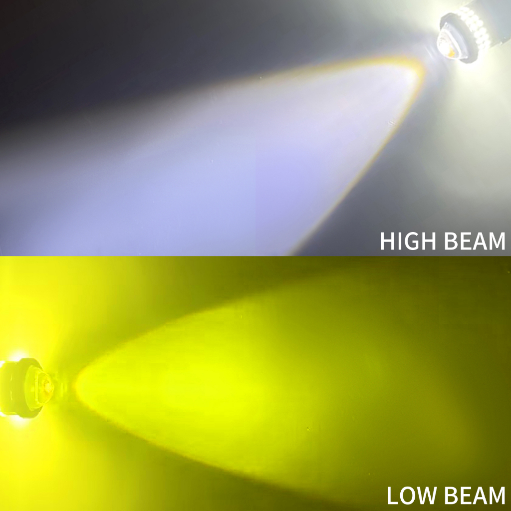 1 Đèn Pha led 10000lm p15d h4 h6 ba20d Ánh Sáng Trắng / Vàng Chất Lượng Cao Cho Xe Máy