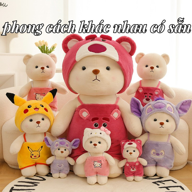 Thú Nhồi Bông Hình Gấu / Stitch / Mèo Hello Kitty 30-40CM