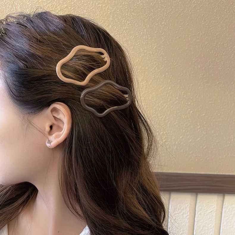 Kẹp tóc hình đám mây kim loại cho phụ nữ cô gái thanh lịch tóc mái bên bb kẹp phân mảnh kiểu tóc kẹp tóc thời trang phụ kiện tóc