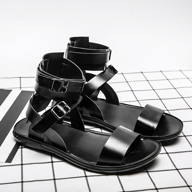 Mùa hè nam gladiator sandal thiết kế trang trọng giày đi biển ngoài trời thoáng khí không trượt nhẹ