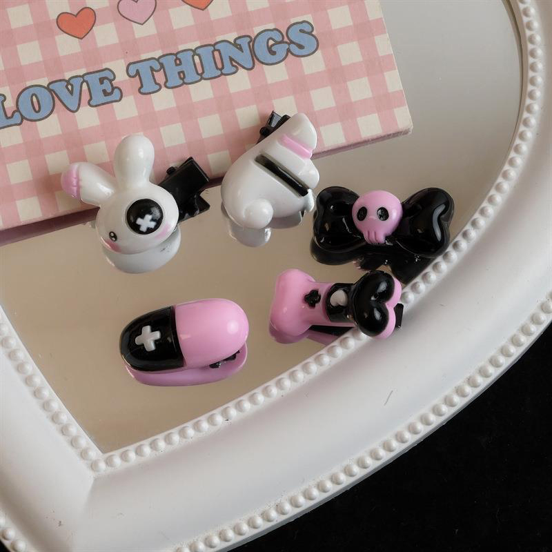 ✨✨kuromi kẹp tóc thỏ dễ thương kẹp tóc nữ tính trái tim retro y2k mũ nón
