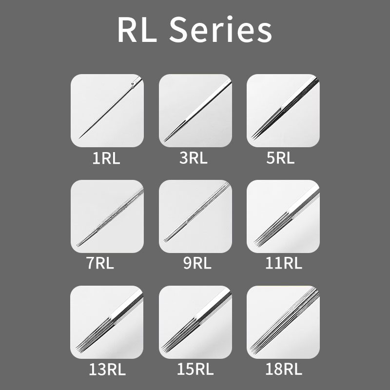 Hộp 50 Kim Xăm Thép Không Gỉ Đường Kính 0.35mm Đường Kính 316 Dùng Một Lần Cho Máy Xăm rl / rs / rm / m1