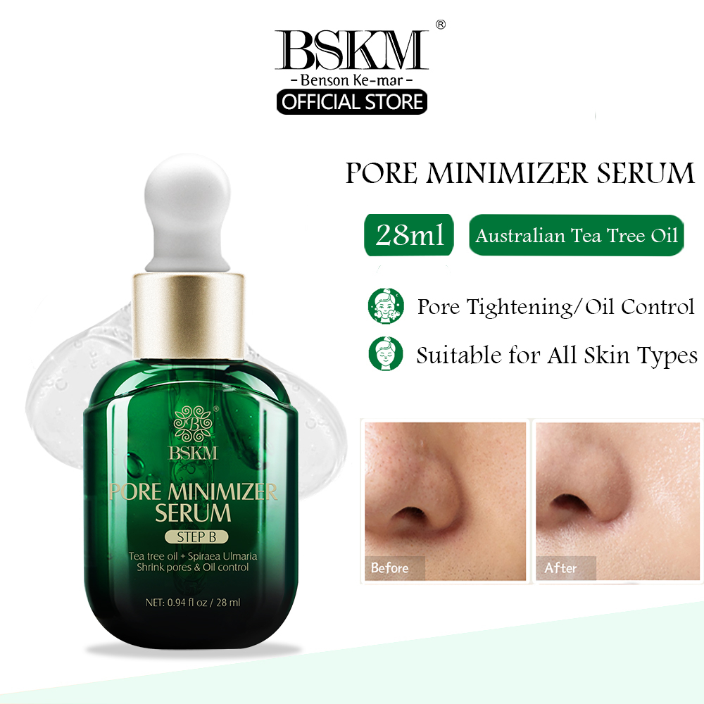 BSKM Serum thu nhỏ lỗ chân lông tràm trà huyết thanh da mặt Thu Nhỏ Lỗ Chân Lông Bước 2 Dầu Dưỡng Ẩm Kiểm Soát Dầu 28ml