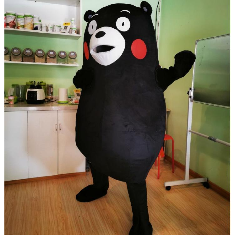 Hanlu kumamoto gấu búp bê trang phục phim hoạt hình chơi đi bộ tờ rơi dễ thương bông ngọc trai chất lượng cao vải