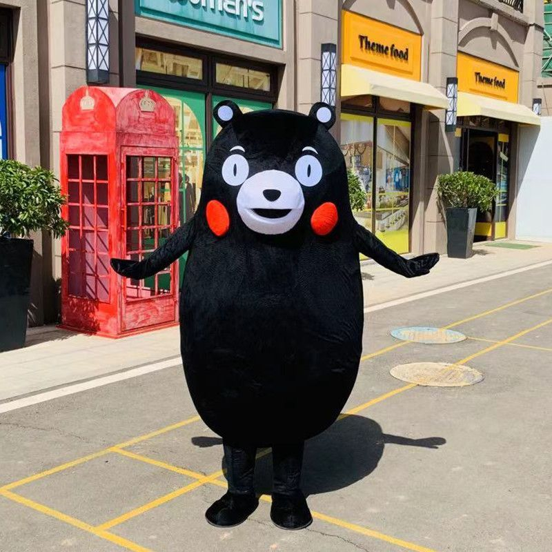 Hanlu kumamoto gấu búp bê trang phục phim hoạt hình chơi đi bộ tờ rơi dễ thương bông ngọc trai chất lượng cao vải