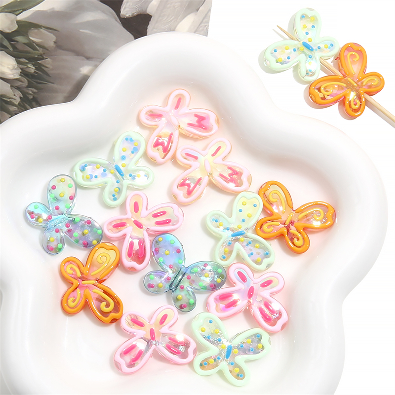 Bươm Bướm Nhiều Màu Sắc Kích Thước 30X22mm Dùng Làm Trang Sức DIY