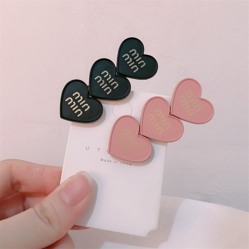 Chữ cái đầy màu sắc hàn quốc tình yêu trái tim kẹp tóc nữ món quà sinh viên ngọt ngào
