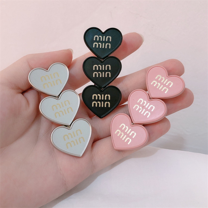 Chữ cái đầy màu sắc hàn quốc tình yêu trái tim kẹp tóc nữ món quà sinh viên ngọt ngào