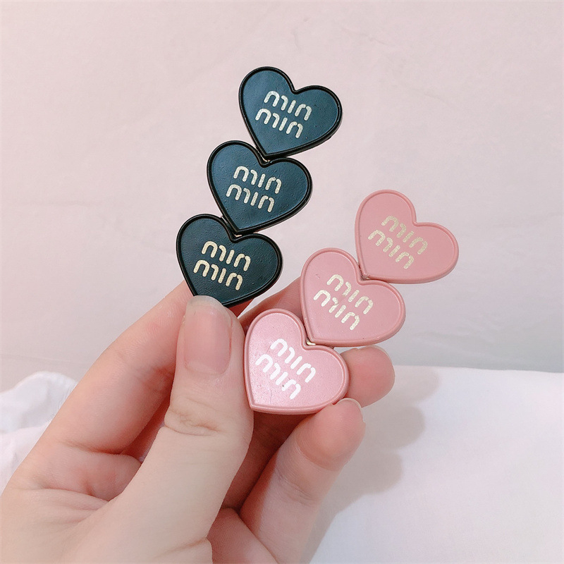 Chữ cái đầy màu sắc hàn quốc tình yêu trái tim kẹp tóc nữ món quà sinh viên ngọt ngào