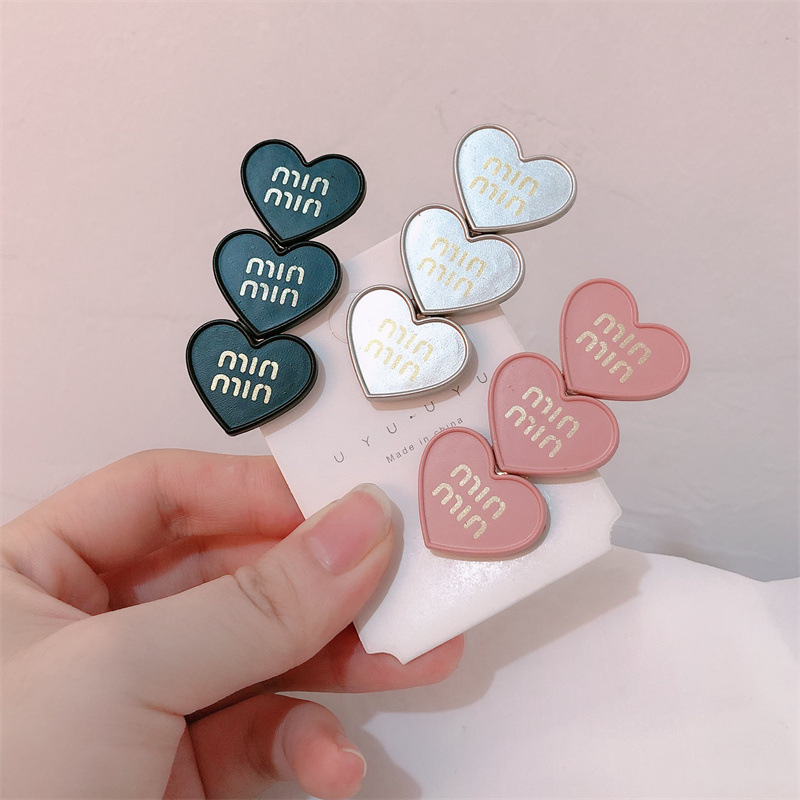 Chữ cái đầy màu sắc hàn quốc tình yêu trái tim kẹp tóc nữ món quà sinh viên ngọt ngào