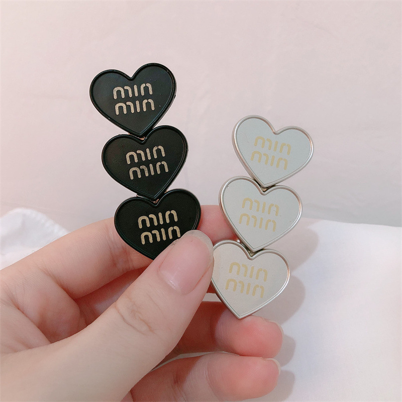 Chữ cái đầy màu sắc hàn quốc tình yêu trái tim kẹp tóc nữ món quà sinh viên ngọt ngào