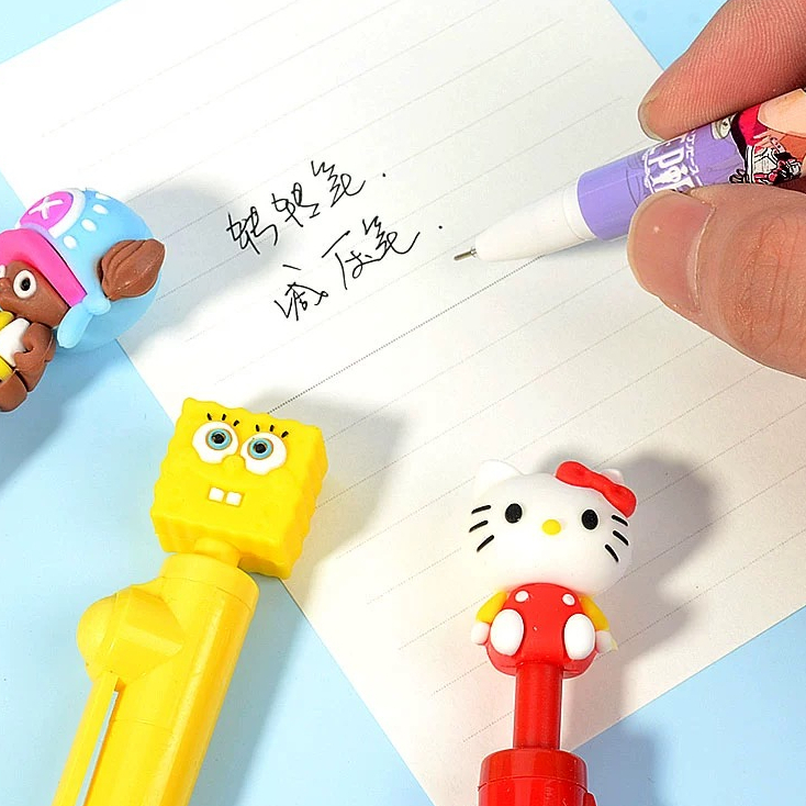 Bút Bi 0.5 Họa Tiết Hoạt Hình SpongeBob Dễ Thương Cho Bé