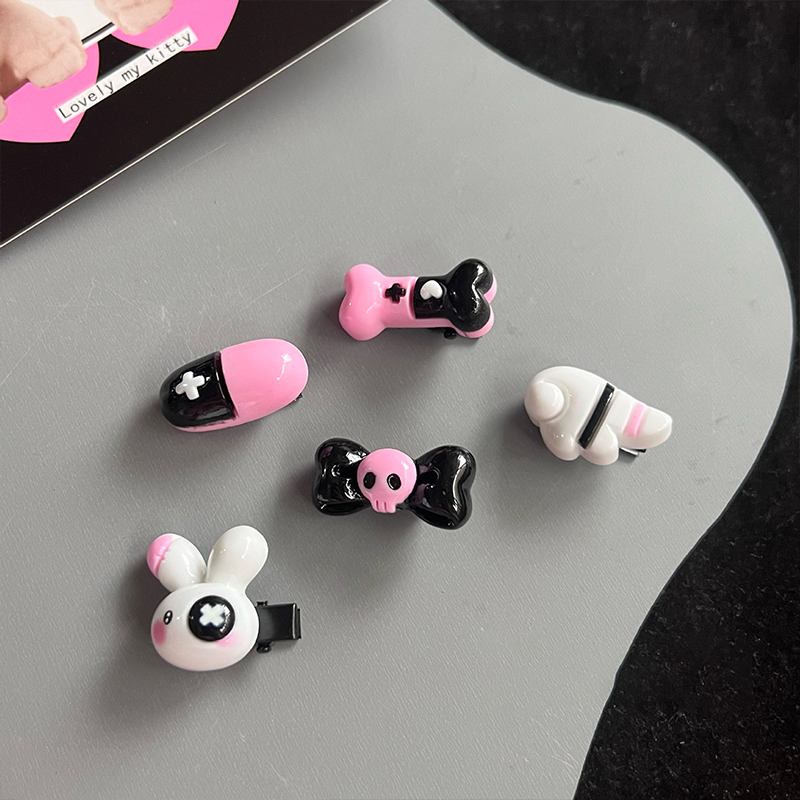 ✨✨kuromi kẹp tóc thỏ dễ thương kẹp tóc nữ tính trái tim retro y2k mũ nón