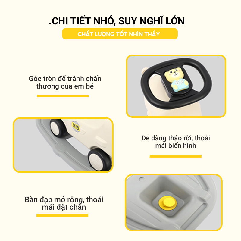 Đồ Chơi Xe Cân Bằng Bốn Bánh Chất Lượng Cao Dành Cho Bé
