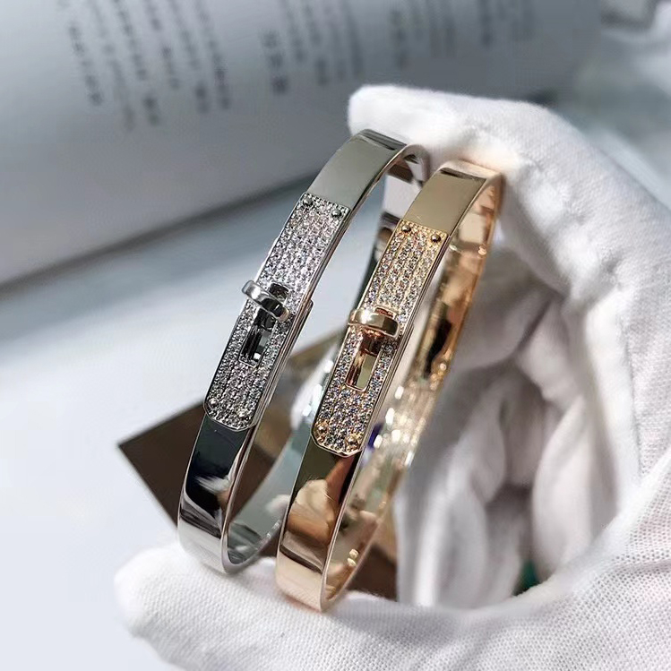 Vòng tay kim cương nửa hermes kelly