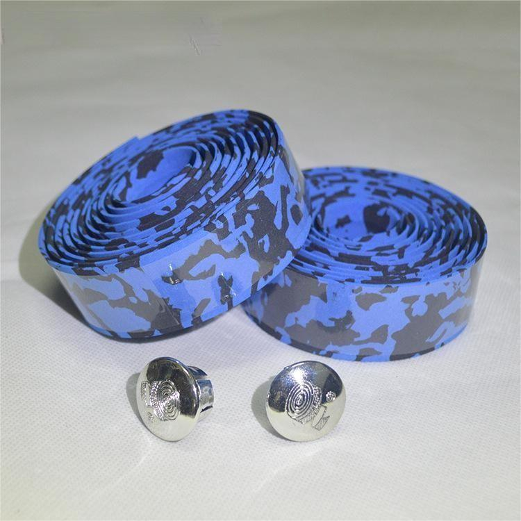 Set 2 cuộn băng quấn ghi đông xe đạp bằng cao su kèm 2 nút bịt chuyên dụng