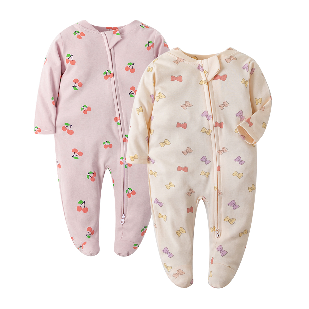 Pinpoo sơ sinh bi-directional zipper ấm chân ngủ và chơi Áo liền quần