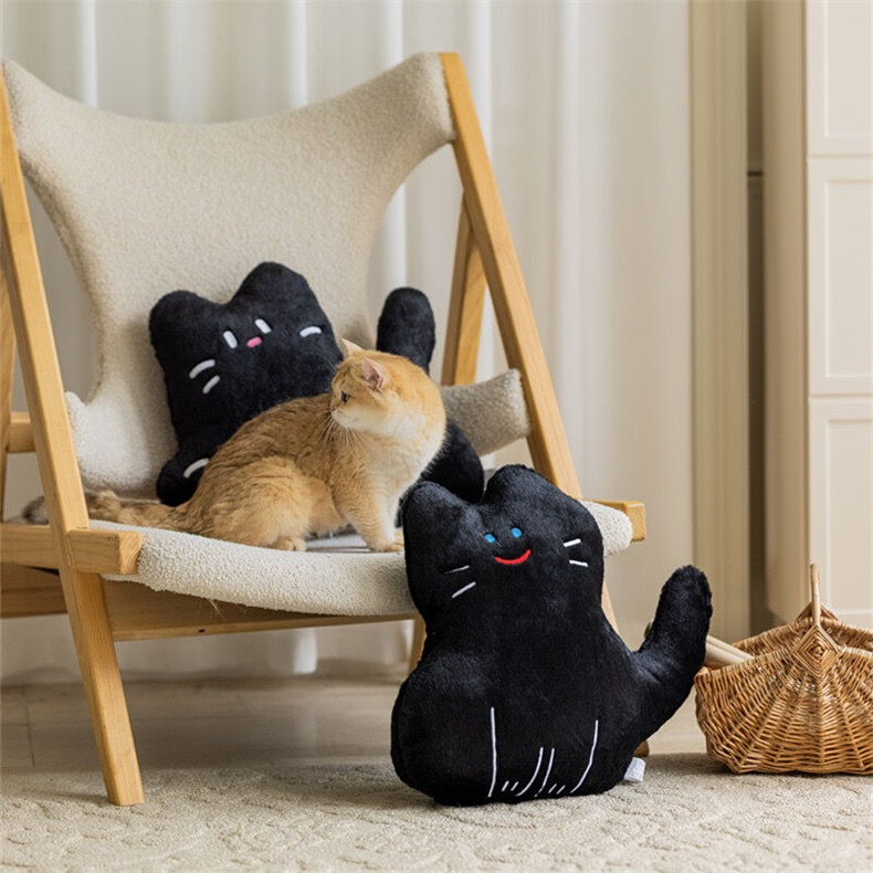 Gối Nhồi Bông Hình Mèo Hoạt Hình Dễ Thương Trang Trí Nhà Cửa
