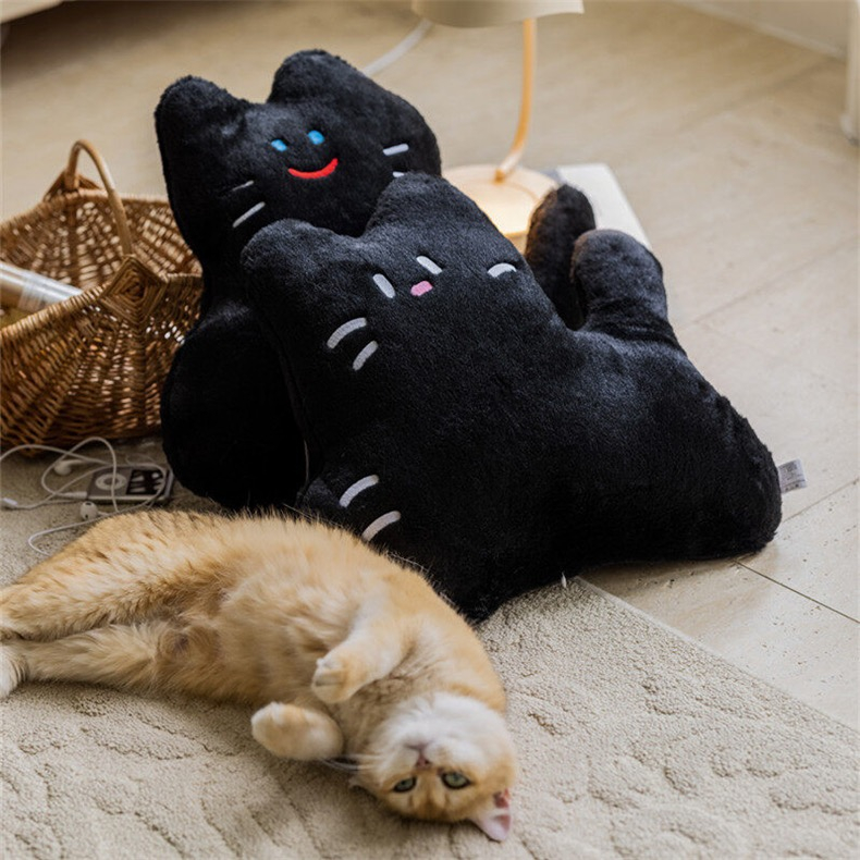 Gối Nhồi Bông Hình Mèo Hoạt Hình Dễ Thương Trang Trí Nhà Cửa