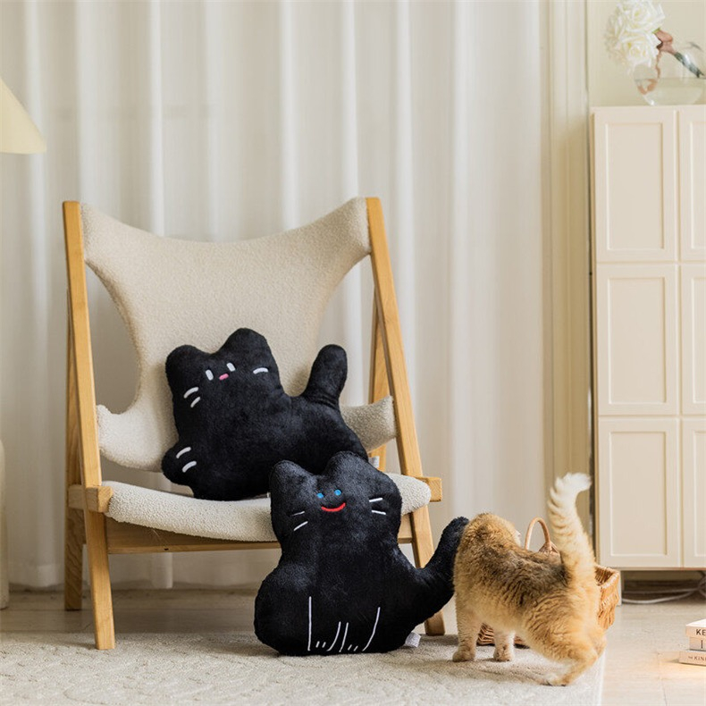 Gối Nhồi Bông Hình Mèo Hoạt Hình Dễ Thương Trang Trí Nhà Cửa