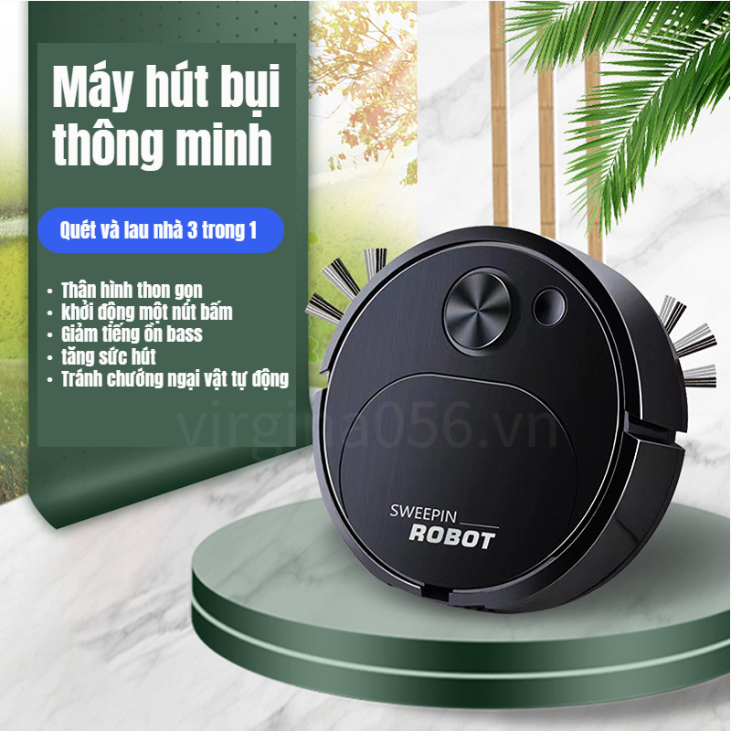 Có thể bán buôn Máy Hút Bụi Tự Động Độ Ồn Thấp Có Thể Sạc Lại Robot Quét Thông Minh 3 Trong 1 Cho Tóc Vết Đen Virgina056 Hàng giao ngay