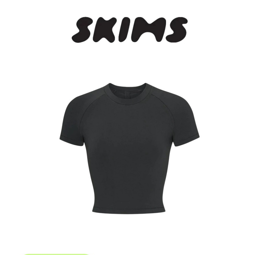 Skims slim fit round neck women t-shirt in cottton