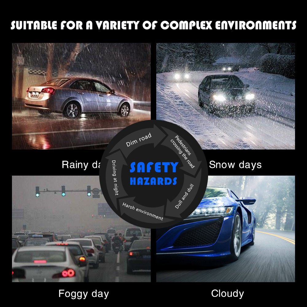 1 pc đèn LED sương mù 2 màu 24SMD H8 H11 H3 H4 H7 9005 HB3 9006 HB4 H16 P13W đèn sương mù ô tô