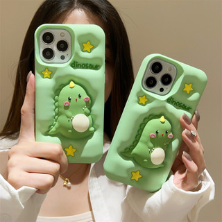 Dành Cho iphone Ốp Lưng 16 Pro Max 15 Pro Max 14 Pro Max 13 Pro Max 12 Pro Max 3D Lập Thể Hình Khủng Long Phồng Silicon Mềm