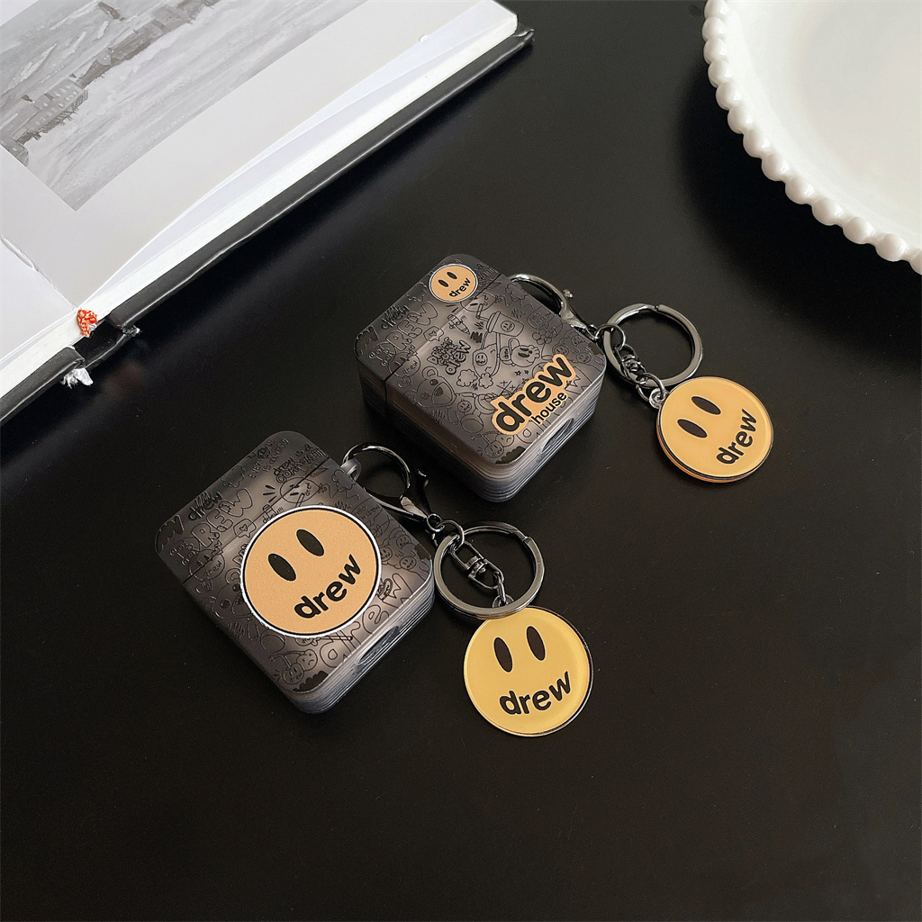 Đối với iphone airpods pro airpods 1/2/3 hộp đựng tai nghe không dây hình vuông màu đen thông qua hình vuông