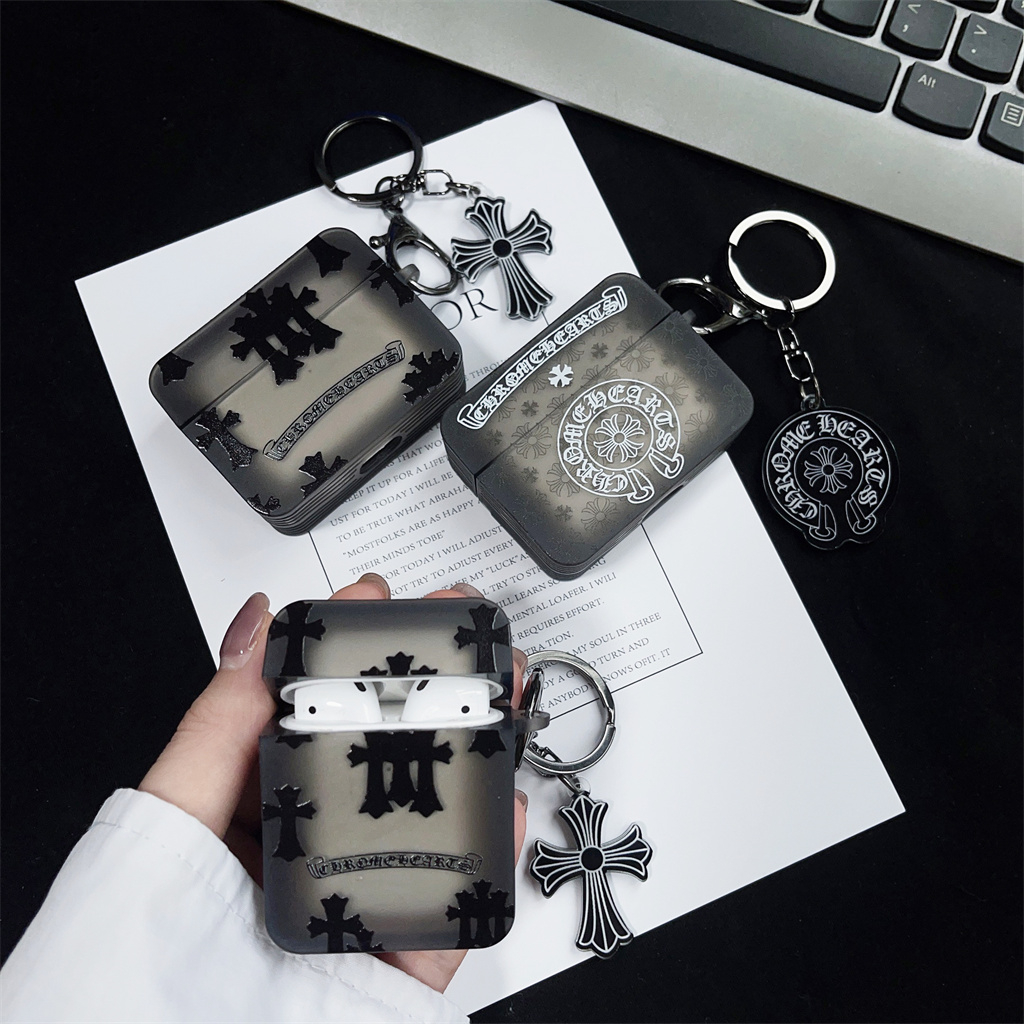 Đối với iphone airpods pro airpods 1/2/3 hộp đựng tai nghe không dây hình vuông màu đen thông qua hình vuông