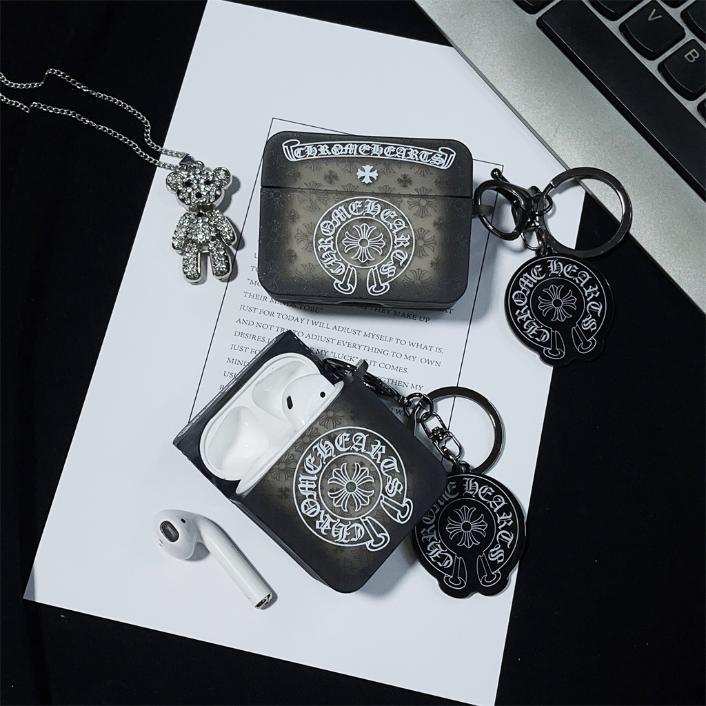 Đối với iphone airpods pro airpods 1/2/3 hộp đựng tai nghe không dây hình vuông màu đen thông qua hình vuông