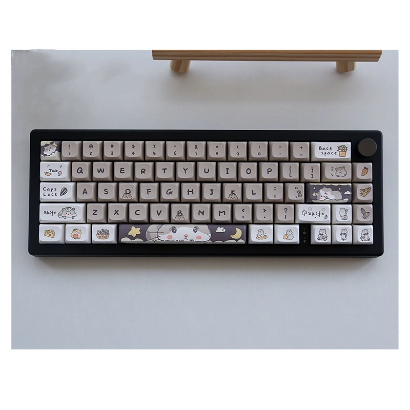 141 Phím Dễ thương Chuột Chuột Keycaps Cherry/XDA PBT thăng hoa nhiệt Keycap Phù hợp 61/68/75/84/87/96/98/104/108