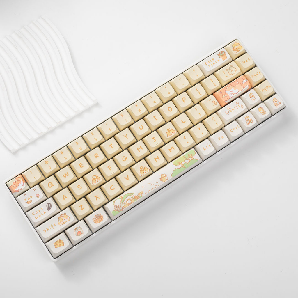 141 Phím Dễ thương Chuột Chuột Keycaps Cherry/XDA PBT thăng hoa nhiệt Keycap Phù hợp 61/68/75/84/87/96/98/104/108