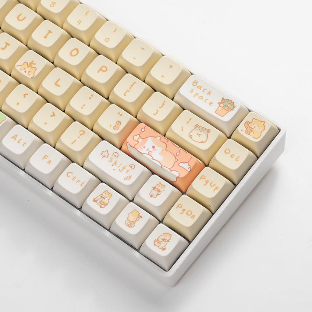 141 Phím Dễ thương Chuột Chuột Keycaps Cherry/XDA PBT thăng hoa nhiệt Keycap Phù hợp 61/68/75/84/87/96/98/104/108