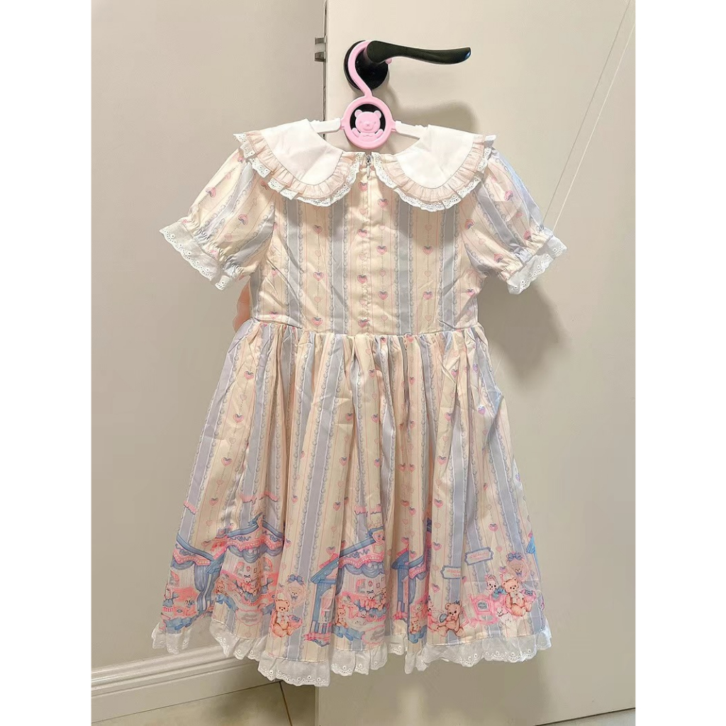 Đầm Công Chúa lolita Tay Ngắn Phong Cách Mùa Hè Mới Cho Bé Gái