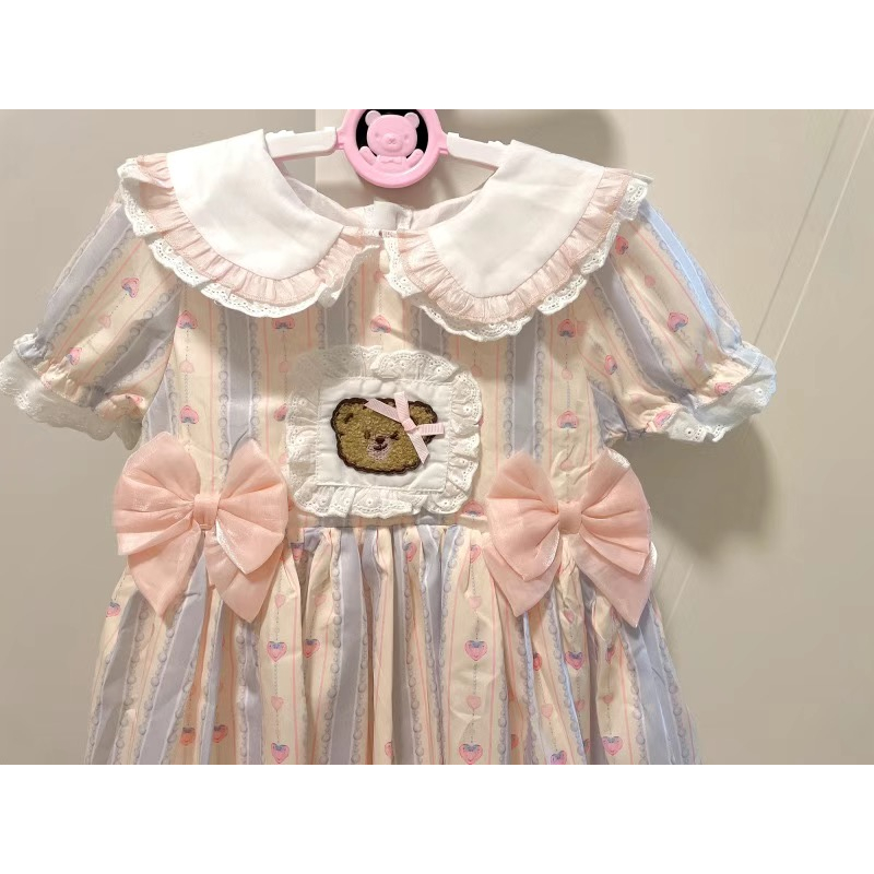 Đầm Công Chúa lolita Tay Ngắn Phong Cách Mùa Hè Mới Cho Bé Gái