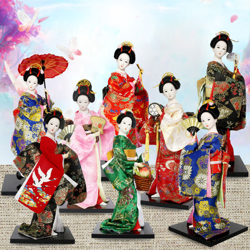 Mô Hình Búp Bê Geisha Nhật Bản 12 inch