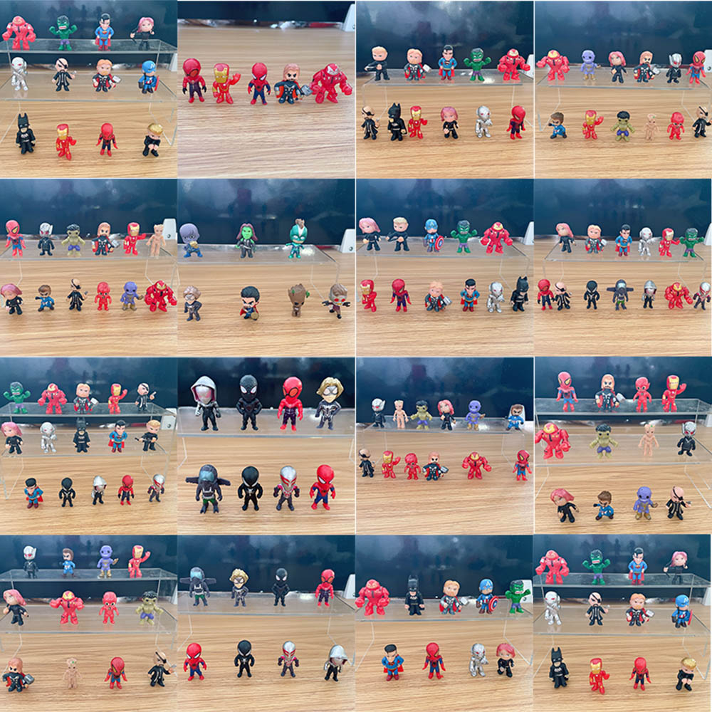 15 kiểu 3-4cm nhiều tùy chọn avengers infinity war action figures đồ chơi iron man captain america hulk thor thanos spiderman loki black panther đồ chơi mô hình pvc