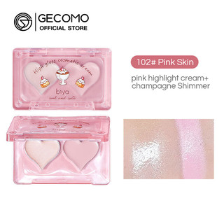 Kem bắt sáng GECOMO 2 màu ánh nhũ với kem che khuyết điểm che quầng thâm/ vết mụn trang điểm ba chiều