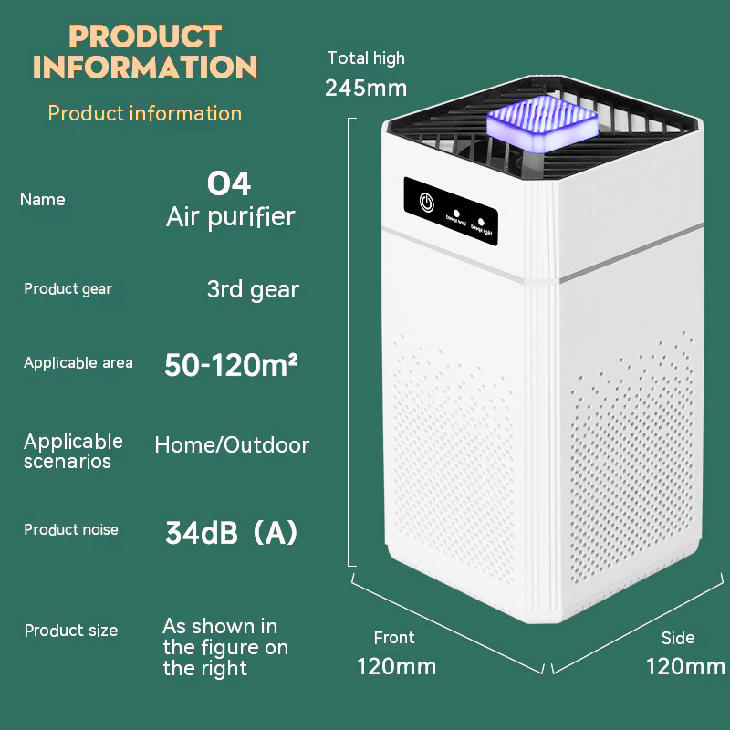 Máy lọc không khí SHIHE khử mùi ion âm thiết kế nhỏ gọn tiện dụng cho gia đình