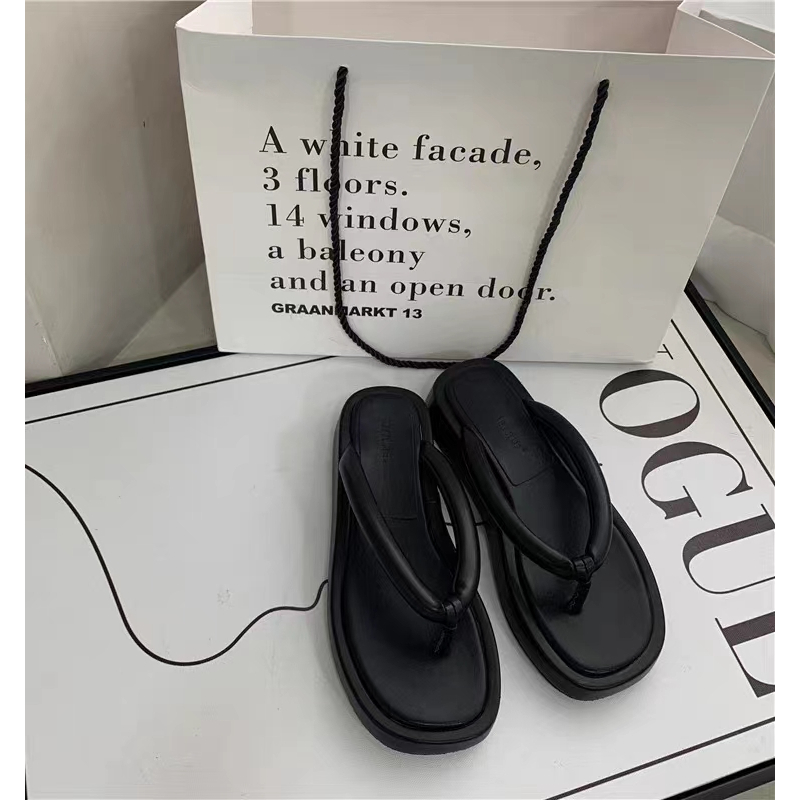 Dép lê nữ đi ngoài mùa hè đế dày